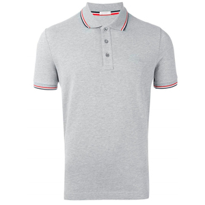 Polo en coton premium pour homme sur mesure, col côtelé à trois boutons, manches courtes, style business décontracté, fabricant OEM ODM - Product Image 3