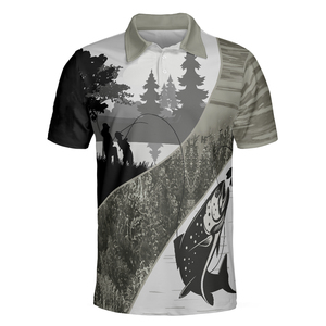 เสื้อตกปลาคอกลมคุณภาพเยี่ยมสำหรับผู้ชาย เสื้อผ้าตกปลาโพลีเอสเตอร์สำหรับกิจกรรมกลางแจ้ง ขายส่งแบบสั่งทำพิเศษ แขนสั้น - Product Image 5