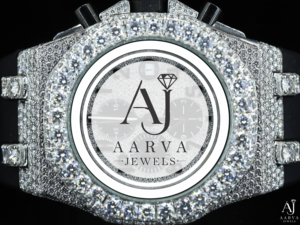 White Gold Automatic Mechanical Watch Diamond Bezel Stainless Steel Case <b>Silicone</b> Strap Chronograph Style Fashionable for Men - Product Image 4