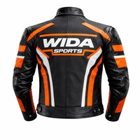 Blouson de moto en cuir personnalisé 2026 – Vêtement d'équipe de course à marque privée, coupe-vent, imprimé, 1 pièce