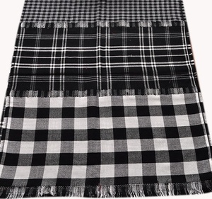 Acrylic Cutting Dobby Stole Scarf Custom Luxury Two-Side Pure long Scarf Checkered Traditional Knitted Scarf - Product Image 1