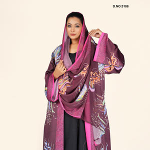 ขายส่งชุดอาบายะหรูหรา ผ้าชีฟอง ผ้าซาติน สำหรับงานปาร์ตี้ แขนยาว เรียบร้อย สไตล์อิสลาม สำหรับผู้หญิง ราคาดีที่สุด - Product Image 3