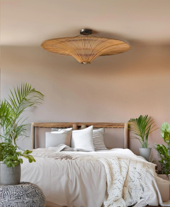 High Quality Rattan Pendant Light Living Room Entryway Farmhouse Chandelier Lattice <b>Bamboo</b> Lamp <b>Cane</b> Lampshade Supplier - Product Image 4