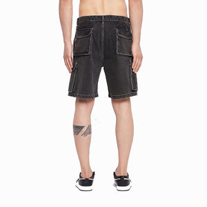 Nouveaux shorts en jean stretch décontractés pour hommes, en denim noir, style streetwear, en toile, pour hommes - Product Image 4