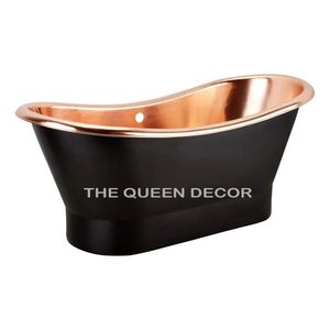 Bañera de Cobre Hecha a Mano, Estilo Moderno, Forma Única, Textura Martillada, Acabado Envejecido, para Hotel o Uso Doméstico - Product Image 2