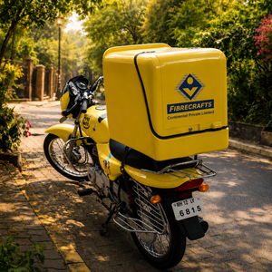 2026 Newly Designed Reasonably Priced FIBRECRAFTS INDIA <b>MODEL</b> <b>D</b> LED Top Open FIBREGLASS FRP 50L Capacity Motorcycle Tail Boxes - Product Image 6