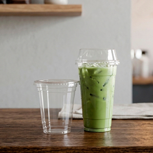 QUANG QUAN Disposable 16/22/24oz Clear PP/PET Single Wall Plastic <b>Cups</b> 95mm Diameter For Tea Coffee <b>Cold</b> Beverages Party - Product Image 1