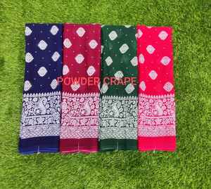 ผ้าส่าหรีพิมพ์ลายพรีเมียม พลังงานแห่งความสง่างาม ให้สัมผัสนุ่มลื่นและพลิ้วไหวอย่างมีระดับ |   ชุดส่าหรีสำหรับใส่ในชีวิตประจำวัน - Product Image 3