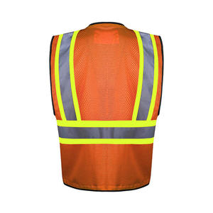 เสื้อกั๊กสะท้อนแสงแบบ Hi-Vis สำหรับงานอุตสาหกรรม 男女  พร้อมกระเป๋าหลายช่อง ผลิตจากผ้าฝ้าย/โพลีเอสเตอร์ กันน้ำและกันกรด - Product Image 2