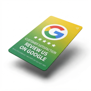 บัตรรีวิว Google NFC พร้อมชิป EM4305/TK4100 กันน้ำ RFID 5 ดาว และโลโก้ G สำหรับข้อเสนอแนะทางธุรกิจและการชำระเงิน - Product Image 2