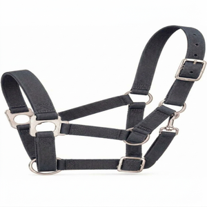 Équipement d'équitation de qualité supérieure pour chevaux, harnais en nylon coloré avec quincaillerie en acier inoxydable nickelé - Product Image 1
