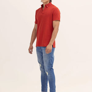 Camiseta Personalizada de Manga Corta para Hombre, Antiarrugas, de Algodón Jersey, Transpirable, Informal, con Logotipo en Relieve, Diseño Sólido - Product Image 3