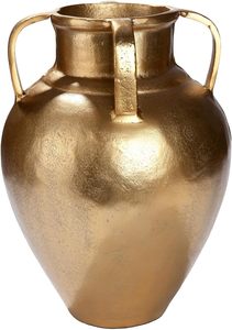 Jarrones Modernos Bloom en Dorado y Bronce Negro con Asas, Macetas Decorativas de Metal para Diseño de Interiores del Hogar, 34 cm de Altura - Product Image 5