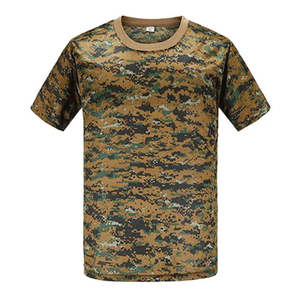 Camiseta de camuflaje táctica de verano unisex personalizada al por mayor OEM para entrenamiento al aire libre, camisetas de manga corta de camuflaje para hombre. - Product Image 1