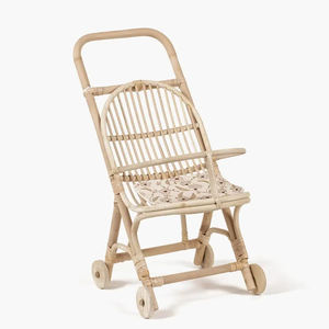 Prix ​​bas pour l'achat en gros de poussette pour poupée, jouet pour enfant, poussette en rotin naturel, landau pour poupées - Product Image 5