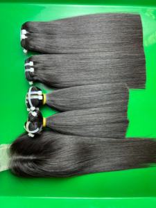 CDYHAIRVN Extensiones de Cabello Humano Virgen Vietnamita Liso Natural 100% Sin Remy, Doble Trama a Máquina, Una Sola Capa, De un Solo Donante, Directo de Fábrica - Product Image 3