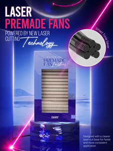 CharmLash Wholesale Laser Premade Fans 3D 20D Volume <b>Eyelash</b> <b>Extension</b> Trays Short Stem Pointy Base - Product Image 5