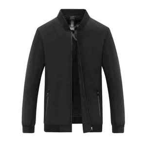 Chaqueta Bomber Azul Marino para Hombre, Cuello Alto, Cierre de Cremallera, Corte Regular, Color Sólido, Estilo Casual, Material Poliéster, Estilo Otoñal - Product Image 6
