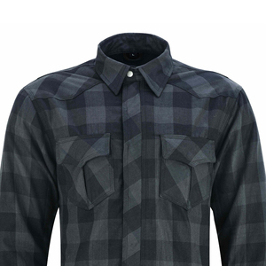 <b>Men</b> 100% Cotton <b>Flannel</b> Stand Horn Button Breathable Quick Dry Casual Long Sleeve Custom Logo Classic Streetwear Autumn <b>Shirts</b> - Product Image 4