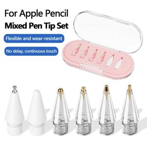 Ensemble de pointes de stylet de remplacement résistantes à l'usure <span class=keywords><strong>en</strong></span> métal et plastique, 6 types de pointes 2B HB, boîte de rangement pour <span class=keywords><strong>Pencil</strong></span> 1ère/2ème génération/USB C/Pro Gen - Product Image 4
