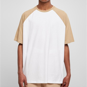 Camiseta de Verano Personalizada para Hombre, Talla Grande, Manga Raglán, Dos Tonos, Algodón Jersey, Estilo Casual - Product Image 2