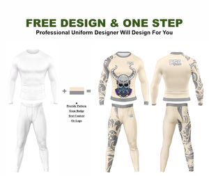 Conjunto de Compresión de Manga Larga con Impresión por Sublimación sin Costuras, Ropa Deportiva Transpirable de Primera Calidad, Rashguard y Leggings para MMA - Product Image 2