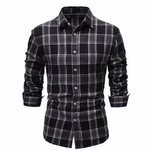 Chemise en flanelle à carreaux pour homme, 100% coton, respirante, confortable, manches longues, décontractée, pour la randonnée, le camping, le travail, les vêtements de tous les jours - Product Image 1