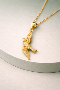 Collar con Colgante de Pájaro Chapado en Oro, Estilo Clásico, Joyería de Moda Unisex, Colgantes con Temática Animal - Product Image 5