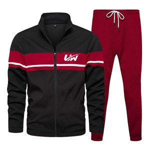 Survêtements pour hommes à manches longues avec fermeture éclair, design personnalisé, tissu respirant, veste et pantalon, vêtements d'entraînement en plein air - Product Image 1