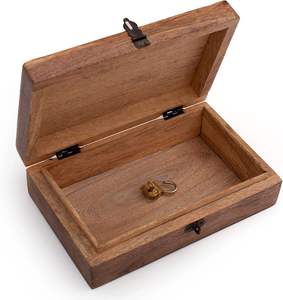 Cheap Handmade Wooden <b>Storage</b> <b>Chest</b> for Jewelry, Coins, Trinkets and Small Accessories with Vintage Rustic Design for Home - Product Image 6