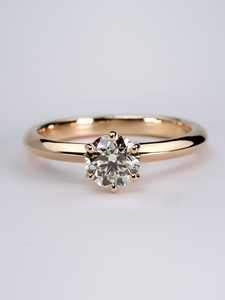 Bague solitaire en diamant de laboratoire taille ronde 5,00 ct, or jaune 18K/14K/10K, bijoux fins minimalistes pour fiançailles et mariage, vente en gros - Product Image 2