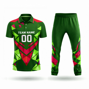 Ensemble complet d'été imprimé pour hommes grandes tailles avec chemise et pantalon pour l'entraînement et les matchs - Product Image 4