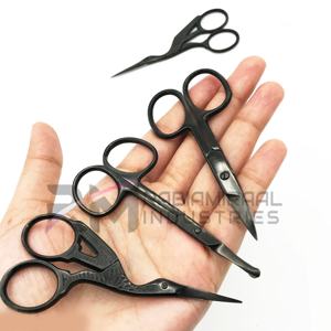 RMI High Quality Custom Logo 4-Style Black Plasma Color Stainless Steel Manicure Scissors Sharp Ceramic Beauty <b>Nail</b> <b>Tool</b> - Product Image 4