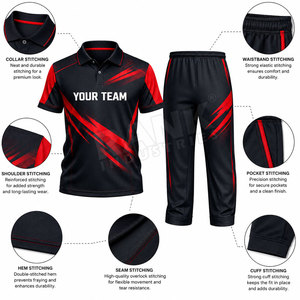 2026 Wholesale Customized Color <b>Cricket</b> Uniform Outdoor Sport Use Customized Team Name <b>Cricket</b> Uniform - Product Image 6