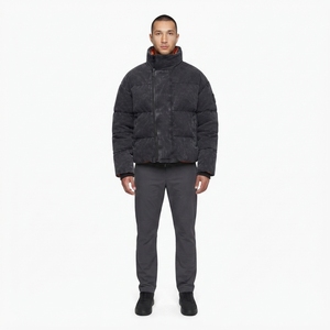 OEM Liquid-Trapunto Puffer <b>Jacket</b> 220GSM Ripstop Nylon 3D Quilted Bio-Mechanical Outerwear Custom Streetwear Manufacturer - Product Image 1