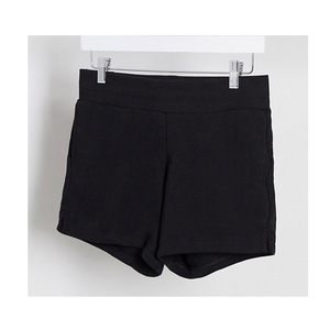 Pantalones Cortos Elásticos de Cintura Alta Negros para Hombre, Pantalones Cortos Casuales de Punto, Transpirables, de Algodón y Elastano, de Color Sólido - Product Image 1