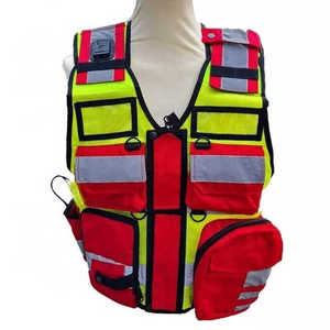 Lightweight High Visibility Safety Vest for Roadside <b>Construction</b> Workers Reflective Design Adjustable QuicPromotional Casual - Product Image 1