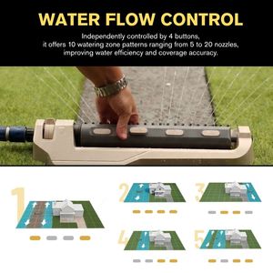 Sistema de riego ajustable para jardín, césped y patio, con control de zonas personalizable y 10 combinaciones de riego. - Product Image 6