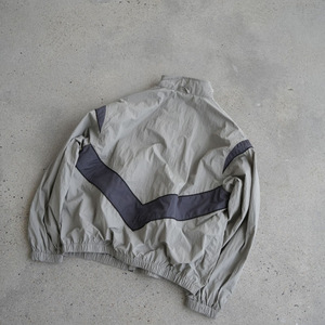 Men's Grey Color Blocking Windproof <b>Racer</b> <b>Jacket</b> Zipper Front Sporty Stand Collar Polyester Outerwear Spring Regular Sleeve - Product Image 5