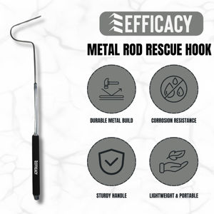 Bastón telescópico de acero inoxidable de 122 cm (48 pulgadas) con gancho desmontable para rescate de serpientes y reptiles - Product Image 4