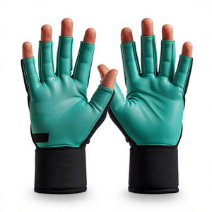 Gants de hockey sur gazon sans doigts vert marine, rembourrés, pour la protection sportive, les entraînements, les matchs et les jeux en extérieur - Product Image 4