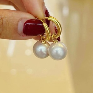 Pendientes de Plata de Ley S925 con Perlas Naturales de 7-8 mm y 9-10 mm, Redondas, Impecables, de Alta Gama y Elegancia - Product Image 3