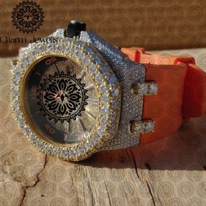 Montre de luxe pour homme Charm, boîtier de 40 mm, mouvement mécanique analogique, bracelet en acier inoxydable serti de diamants, cadran en verre lumineux, automatique - Product Image 5