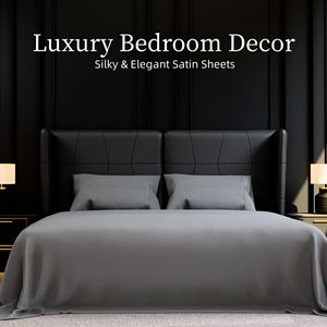 Set di Biancheria da Letto in Microfibra 4 Pezzi per Letto Matrimoniale, Resistente alle Rughe e allo Sbiadimento, Facile da Pulire - Disponibile in Grigio - Product Image 2