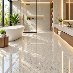 Losa de Cuarzo Blanco Polar Sintético para Encimeras, Superficie Sólida de Piedra Artificial Blanca para Lavabos y Encimeras - Product Image 6