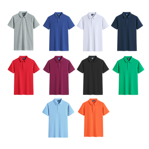 Wholesale Embroidered Solid Color Cotton Sportswear Golf for Shirts Anti-Wrinkle Men's Short Sleeve Casual Work Golf Polo Shirt - Product Image 3