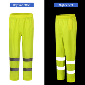 <b>Waterproof</b> Canvas Safety Pants for Unisex Construction <b>Work</b> OEM Service Wholesale Custom 100% Polyester Straight Pattern Hi Vis - Product Image 3