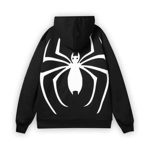 เสื้อแจ็คเก็ตฮู้ดซิปเต็มตัวลายแมงมุมสุดเท่สำหรับผู้ชาย น้ำหนักมาก ดีไซน์ทันสมัย สไตล์อเมริกัน มีซิปด้านข้าง - Product Image 2