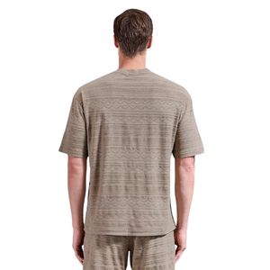 เสื้อยืดผู้ชายลายแจ็คการ์ด แขนสั้น คอกลม ทรงหลวม สไตล์ลำลอง สตรีทแวร์ เนื้อผ้าถักมีเท็กซ์เจอร์ เสื้อแฟชั่นฤดูร้อน - Product Image 2