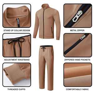 Ensemble de survêtements streetwear personnalisés vierges en gros, ensembles de jogging, vêtements de sport, pantalons de survêtement et vestes, ensemble de survêtement imprimé pour hommes - Product Image 6